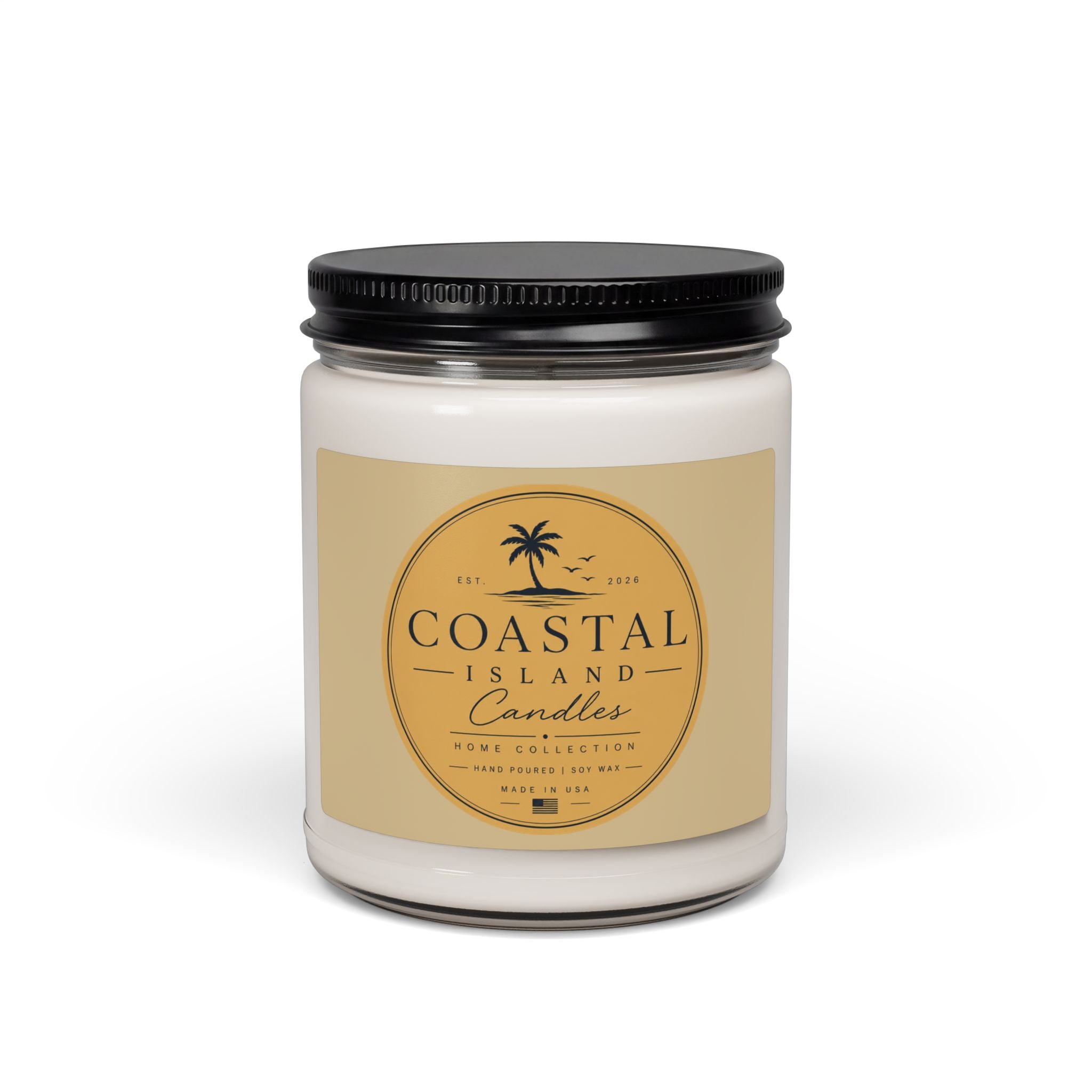 Coastal Island Scented Soy Candle 9oz – Tropical Palm Beach Scent