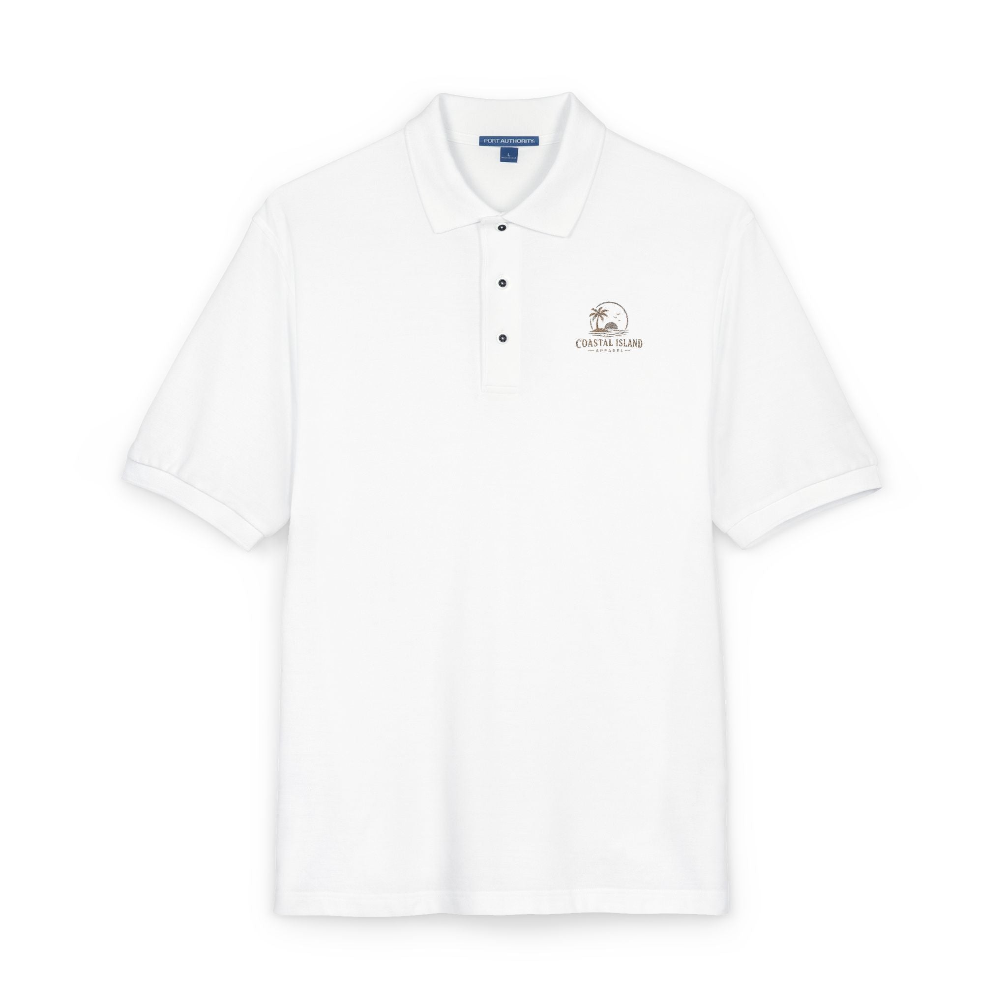 Embroidered Floral Polo Shirt — Subtle Chest Bloom Logo