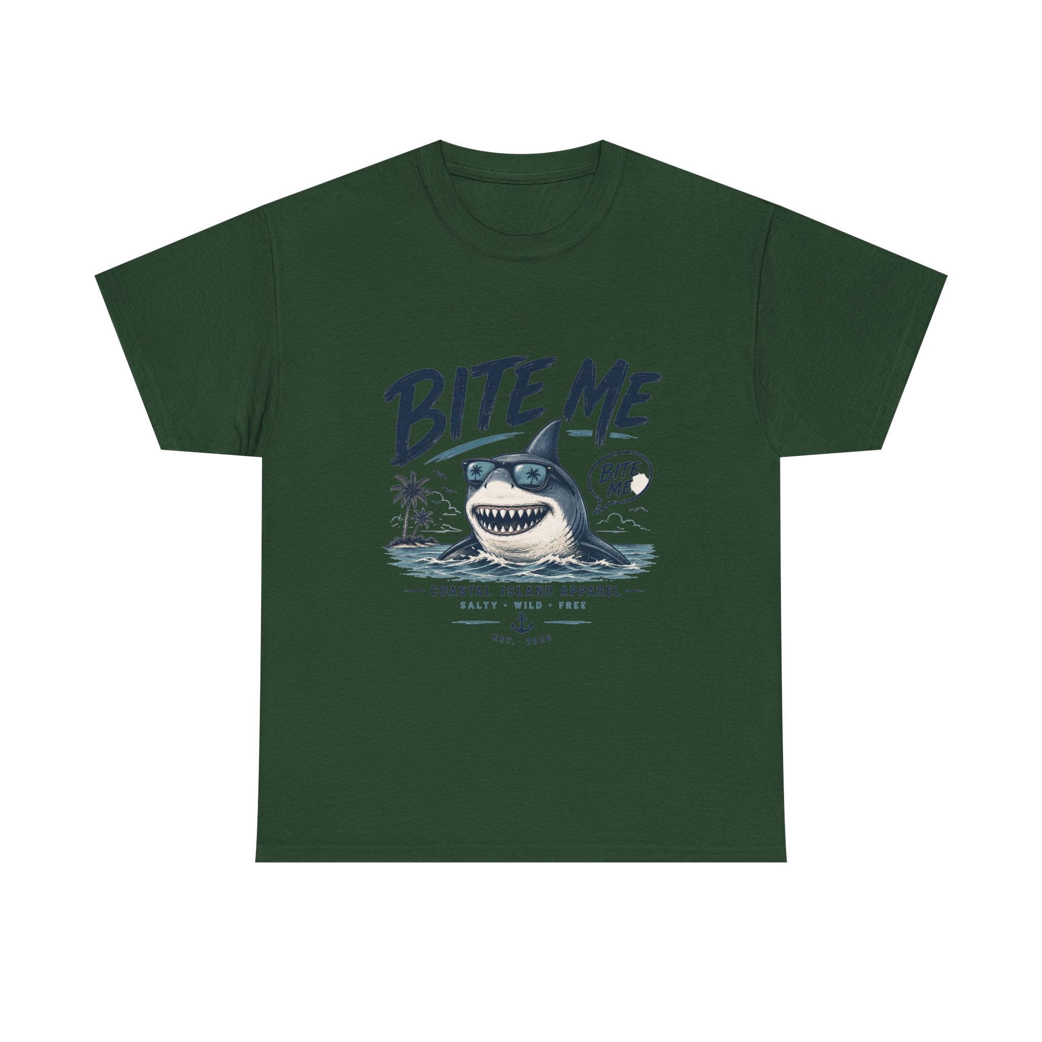 Bite Me Shark Tee — Coastal Island Graphic T-Shirt