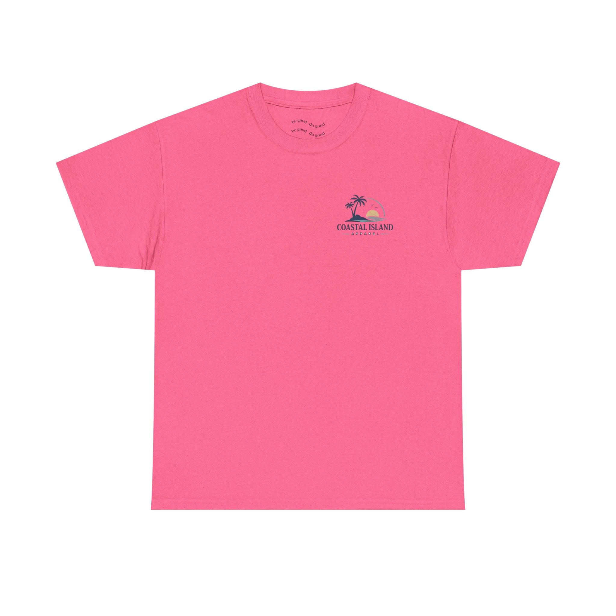 Coastal Island Sunset Beach T-Shirt | Palm Tree Ocean Graphic Tee
