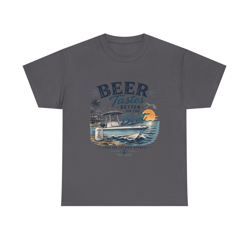 Beer Tastes Better on the Boat T-Shirt — Coastal Fishing Boating Tee