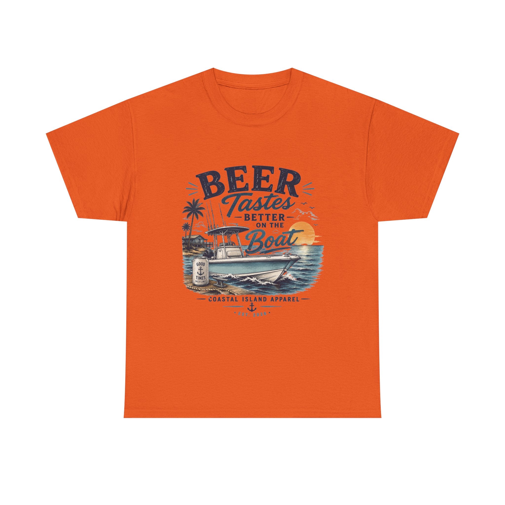 Beer Tastes Better on the Boat T-Shirt — Coastal Fishing Boating Tee