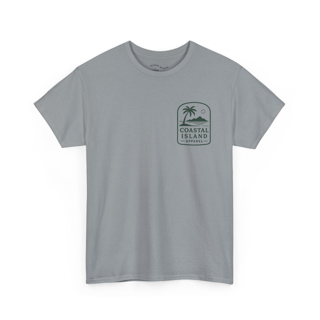 Coastal Island Retriever Logo Tee | Dog Sunset Beach Shirt
