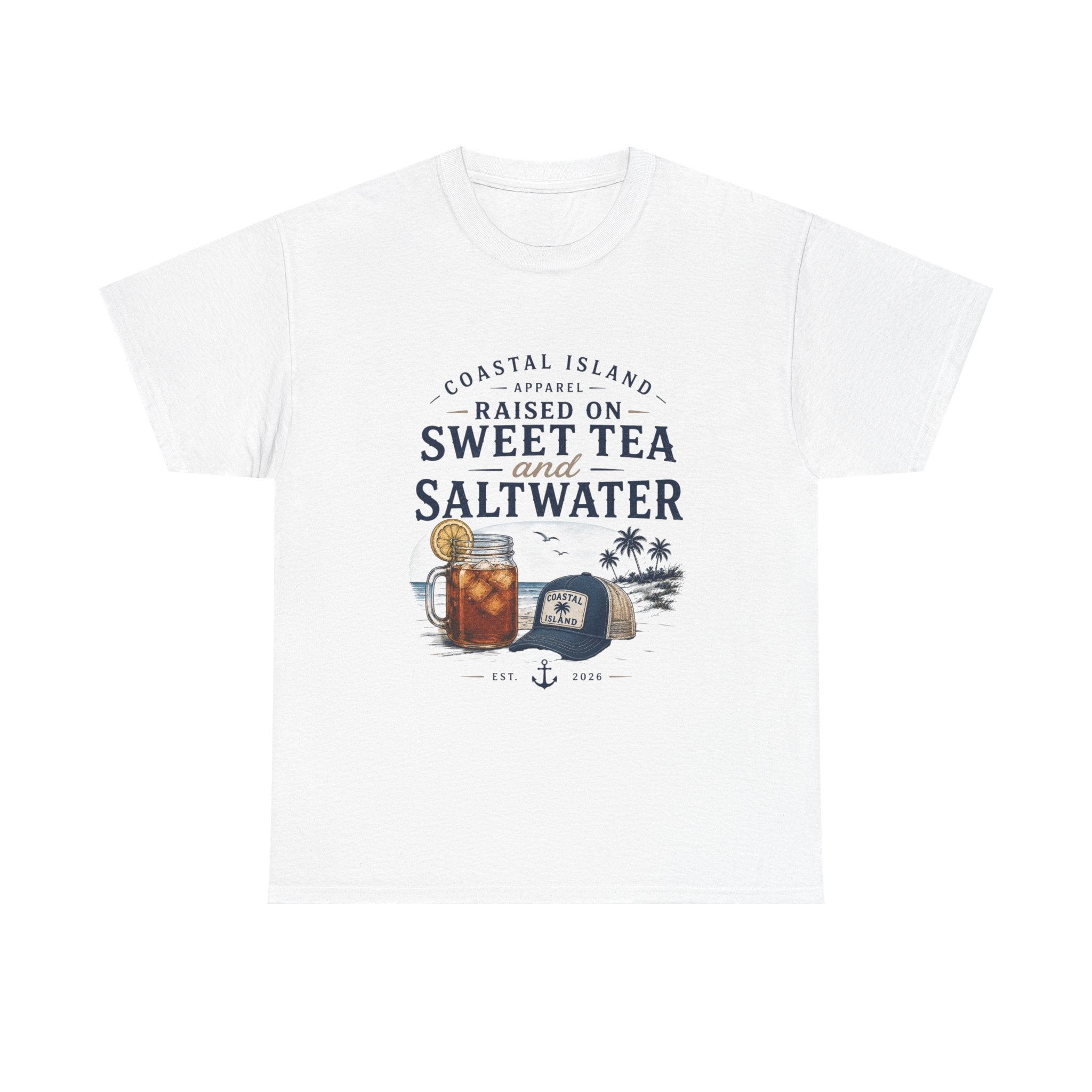 Raised on Sweet Tea and Saltwater T-Shirt — Coastal Island Tee