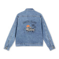 Coastal Island Denim Jacket — Vintage Car & Palm Beach Graphic