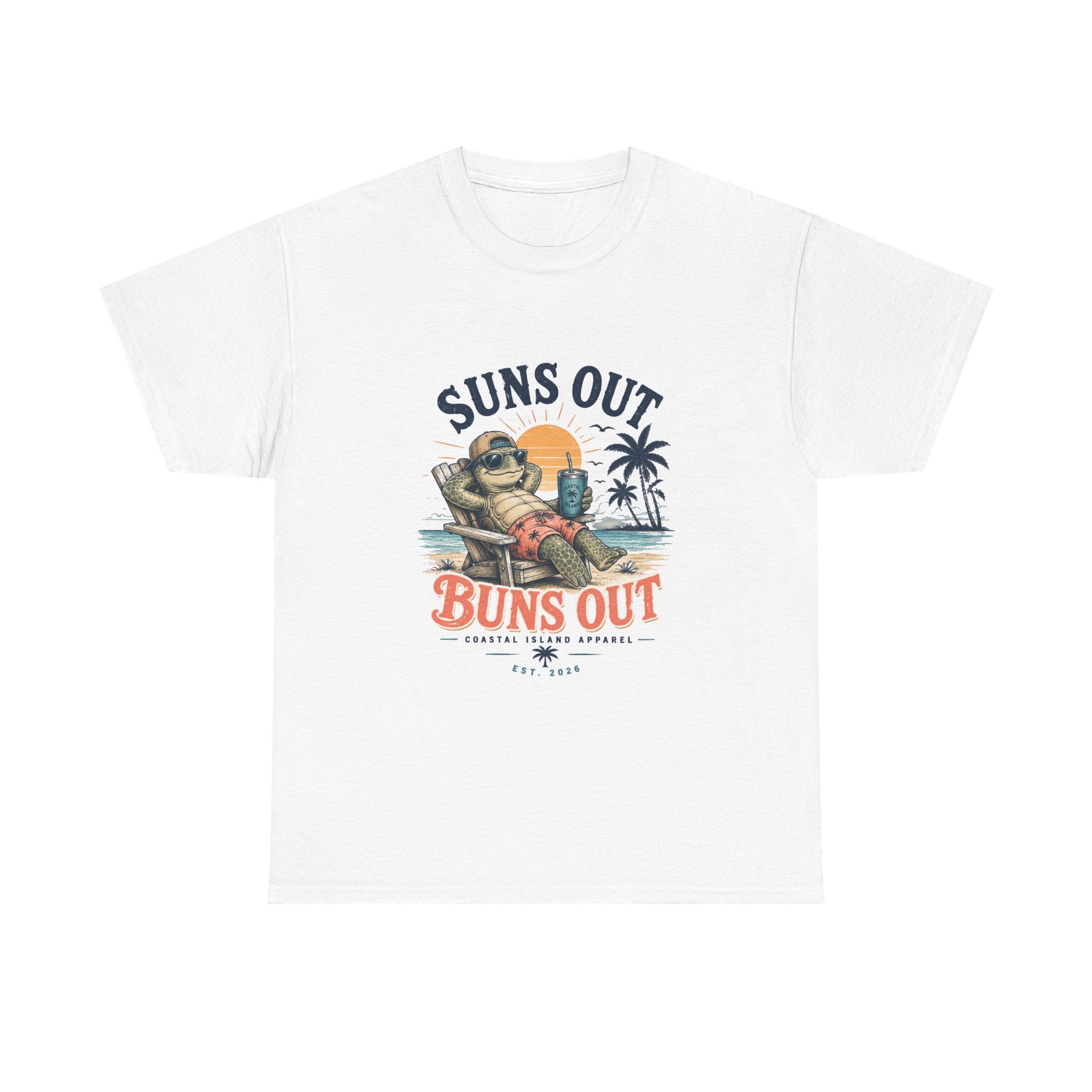T-Shirt — "Suns Out Buns Out" Beach Graphic Tee