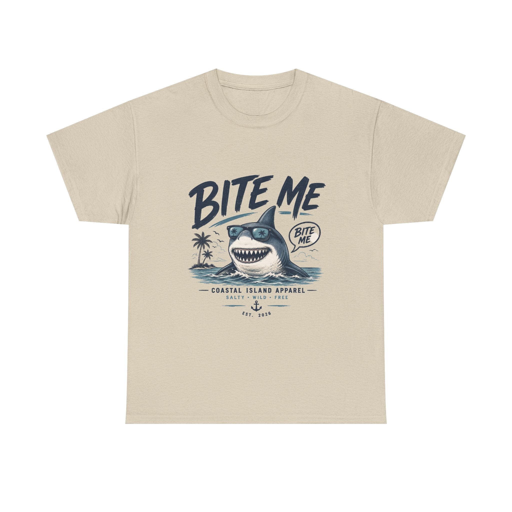 Bite Me Shark Tee — Coastal Island Graphic T-Shirt