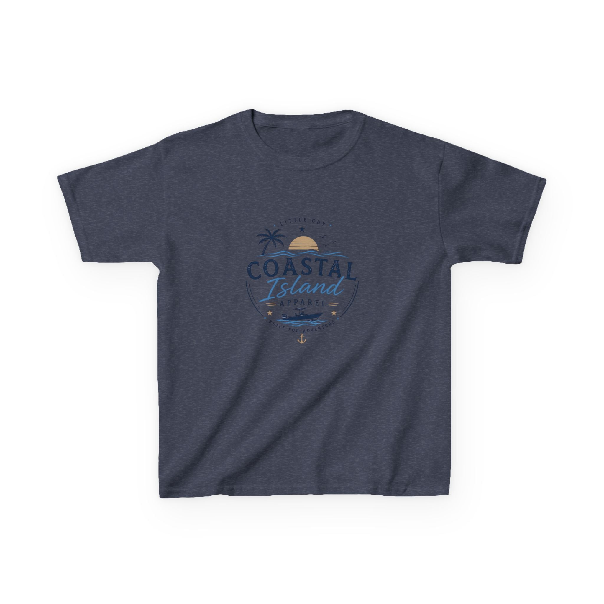 Kids Coastal Island T-Shirt — Beach Palm Tree Tee