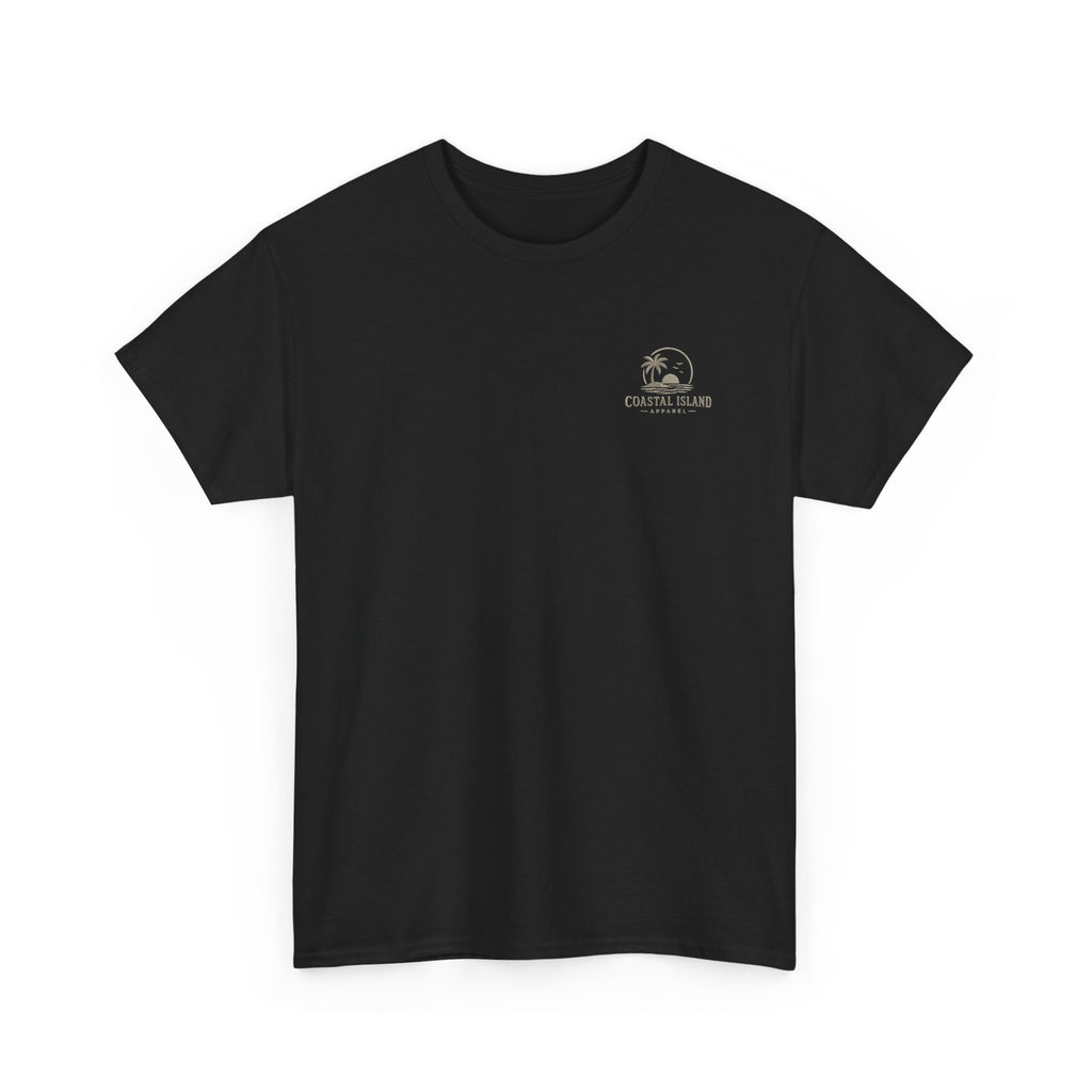 Coastal Island Vintage Car Sunset T-Shirt | Beach Palm Graphic Tee