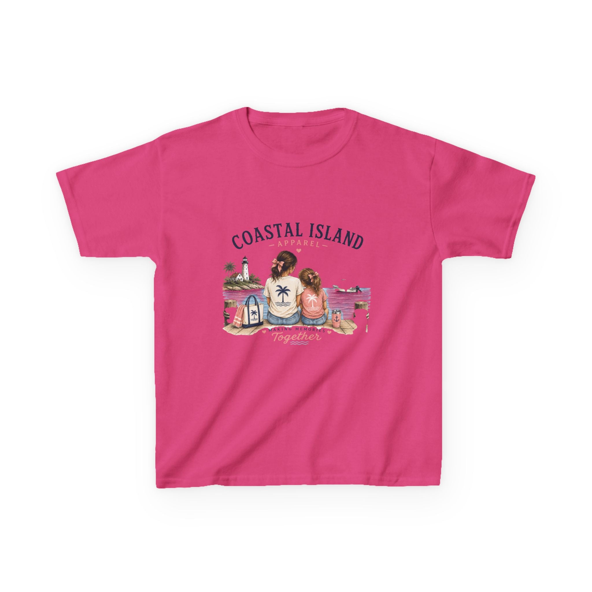 Coastal Island Kids Tee – Mom and Daughter Beach Graphic Shirt