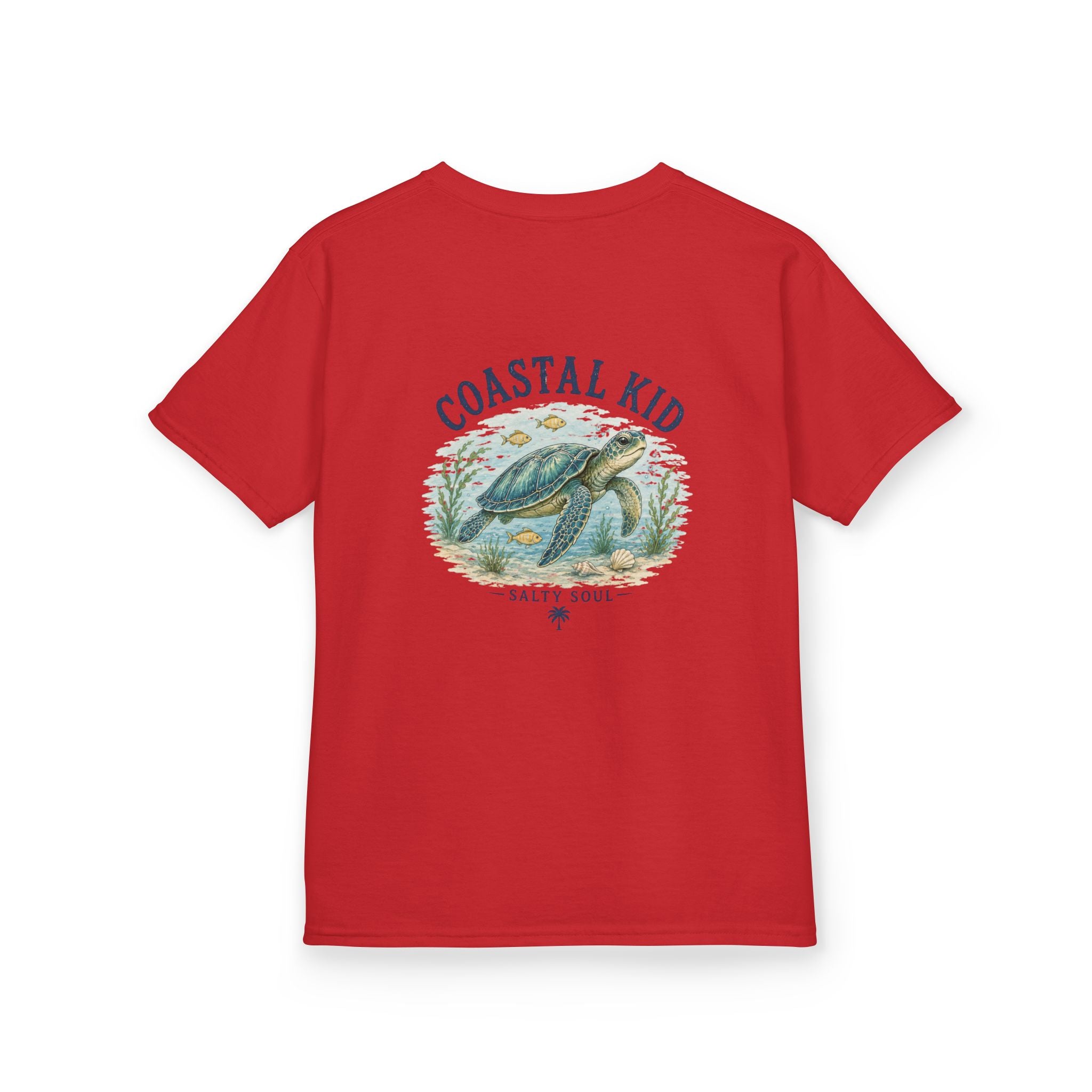 Coastal Kid Kids Tee — Vintage Sea Turtle Beach Shirt