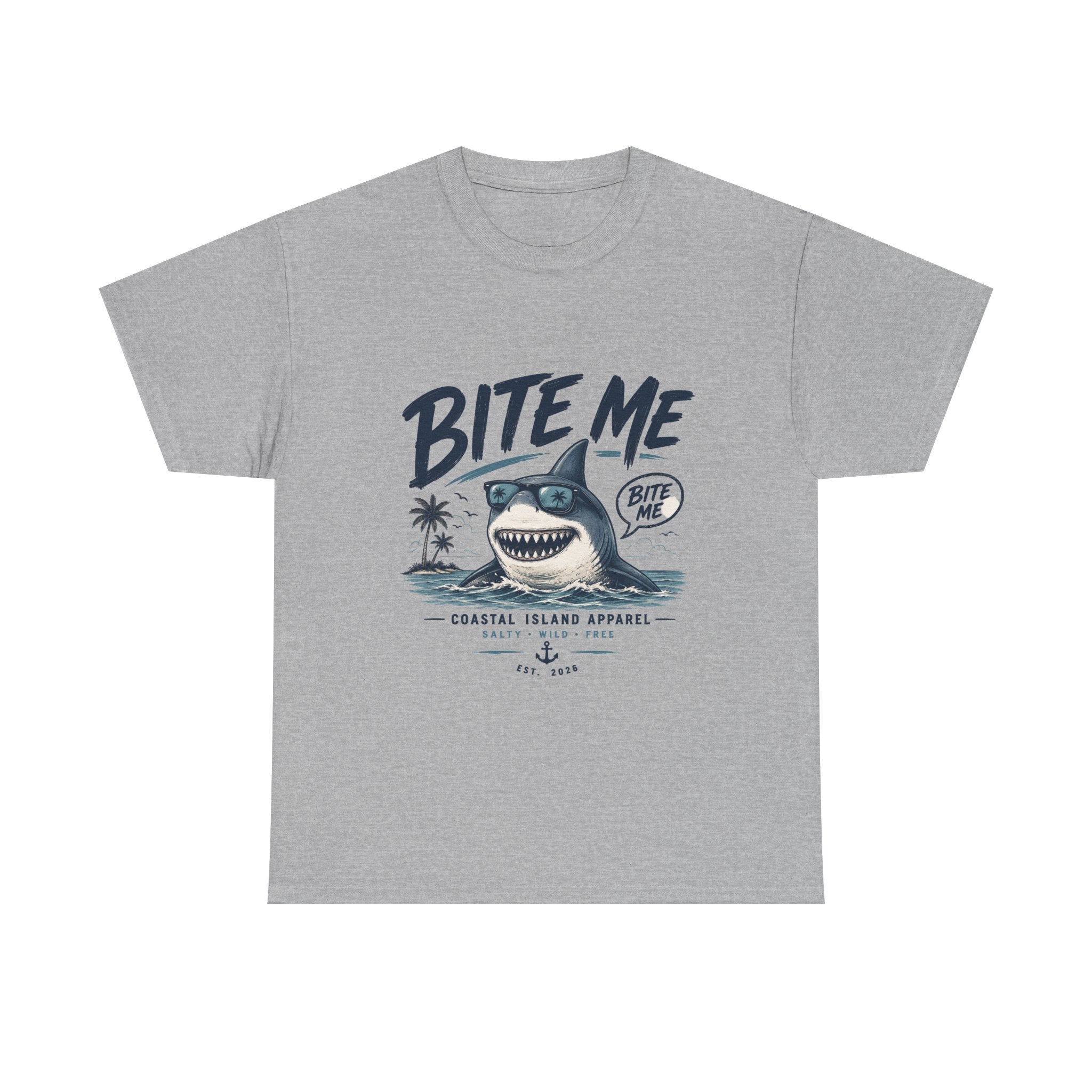 Bite Me Shark Tee — Coastal Island Graphic T-Shirt