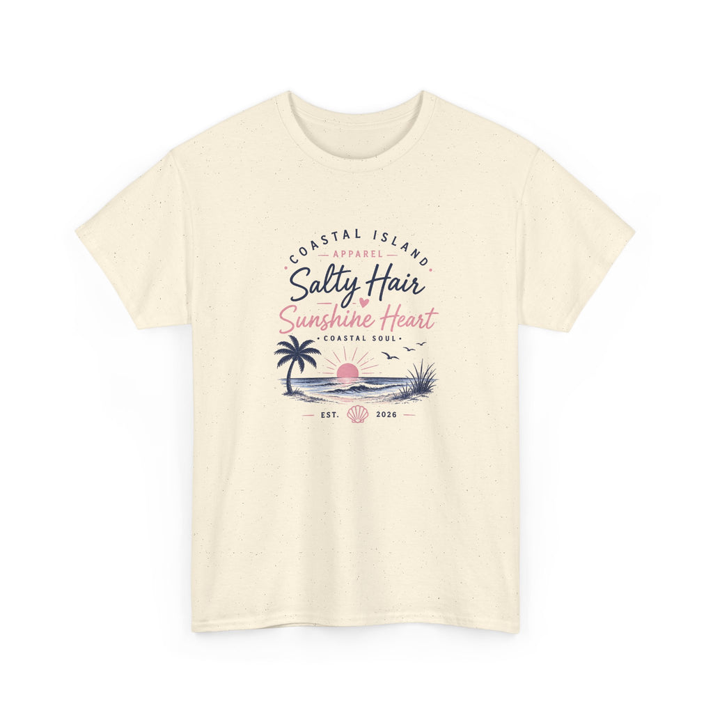 Coastal 'Salty Hair, Sunshine Heart' Women's Beach T‑Shirt