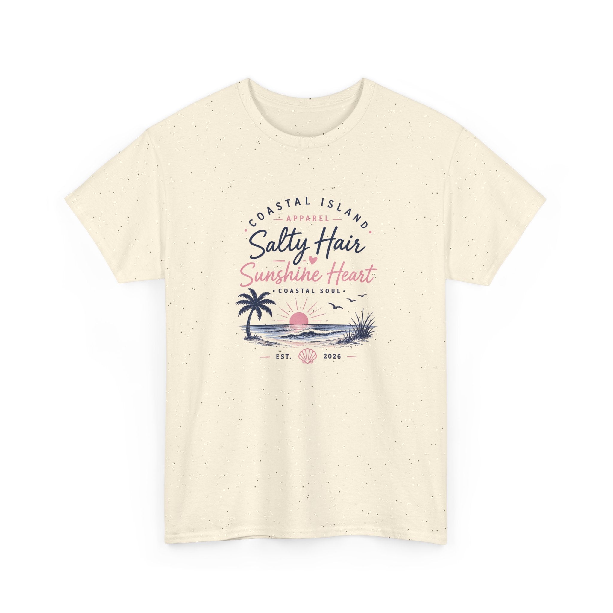 Coastal 'Salty Hair, Sunshine Heart' Women's Beach T‑Shirt