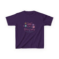 Girl's Tee — "Little & Salty" Pastel Seashells Graphic