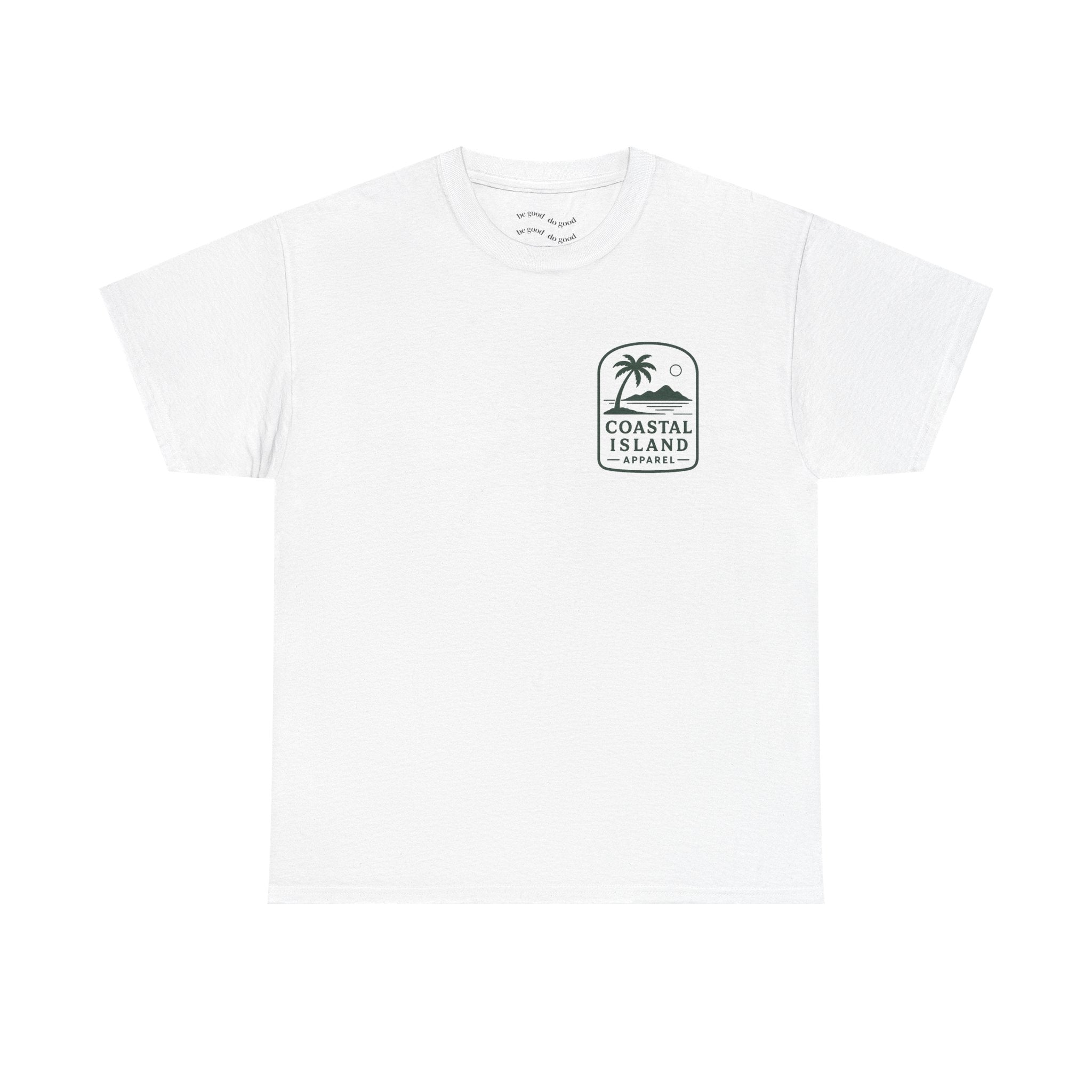 Coastal Island Retriever Logo Tee | Dog Sunset Beach Shirt