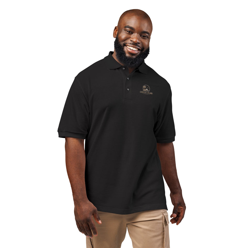 Embroidered Floral Polo Shirt — Subtle Chest Bloom Logo