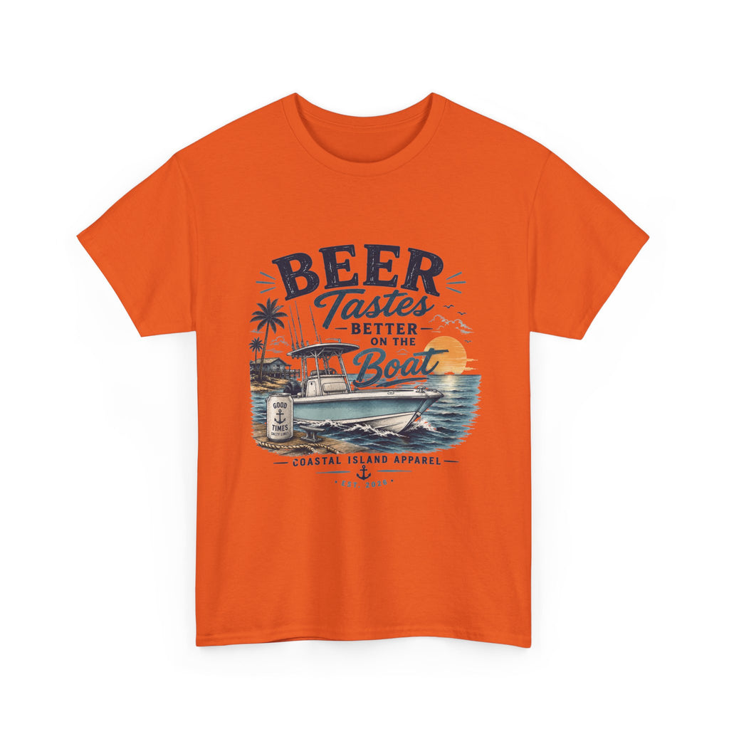 Beer Tastes Better on the Boat T-Shirt — Coastal Fishing Boating Tee