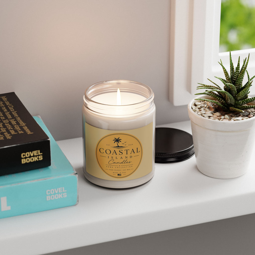 Coastal Island Scented Soy Candle 9oz – Tropical Palm Beach Scent
