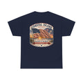 Coastal Island USA Flag Tee — "Because of the Brave" Independence Day T‑Shirt