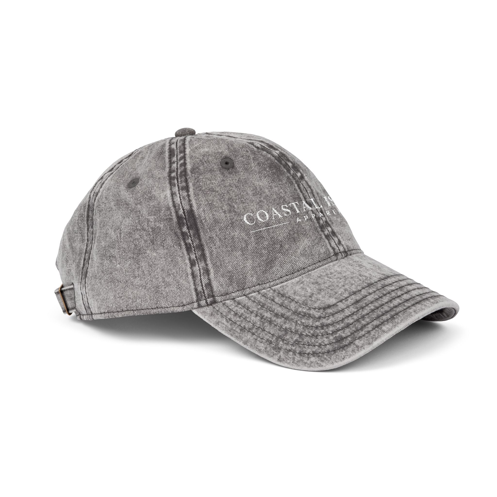 Vintage Embroidered Cap — "Coastal Island" Washed Dad Hat
