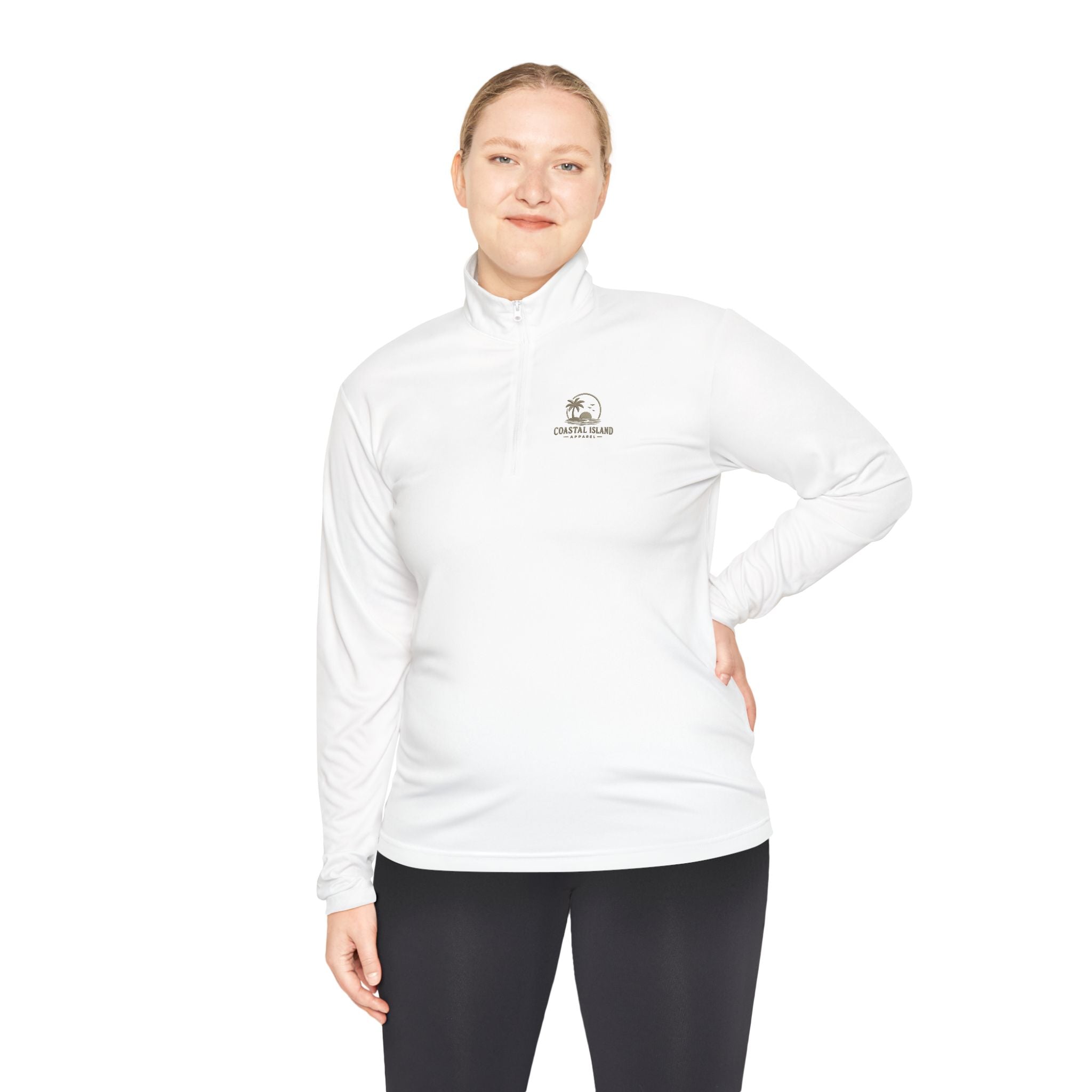 Retro Camper Logo Quarter-Zip Pullover | Small Chest Emblem